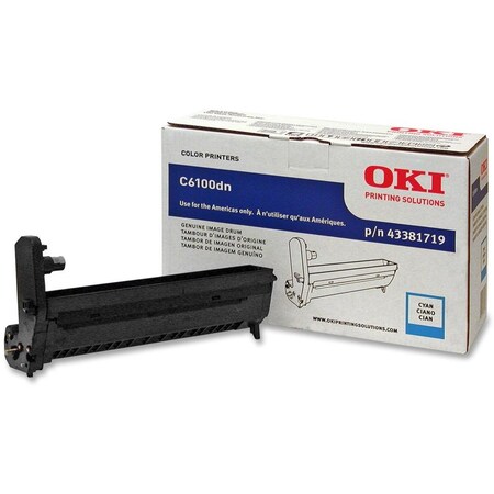 Oki Oki Cyan Image Drum For C6100N, C6100Dn, C6100Dtn, C6100Hdn, C550N,  43381719